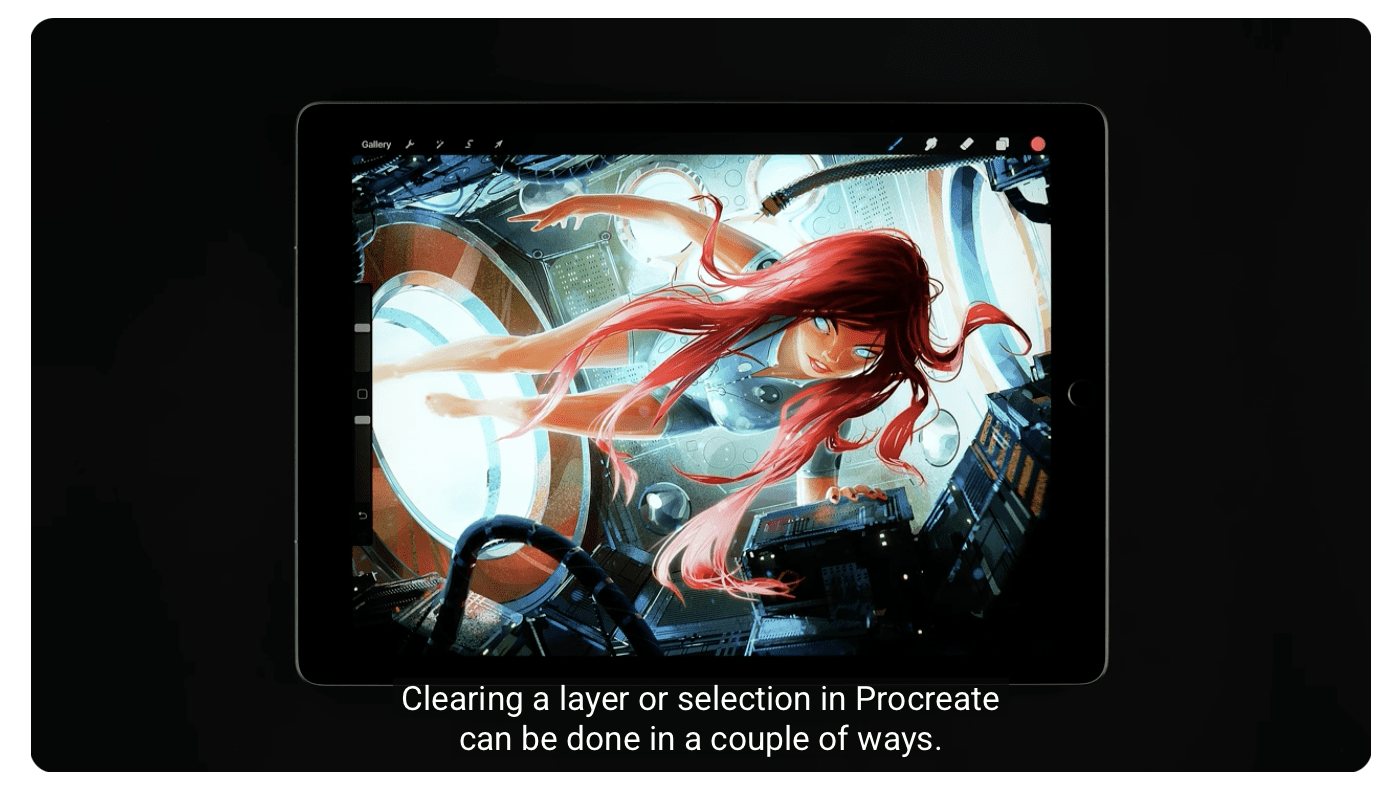 How to Clear your Layer or Selection in Procreate