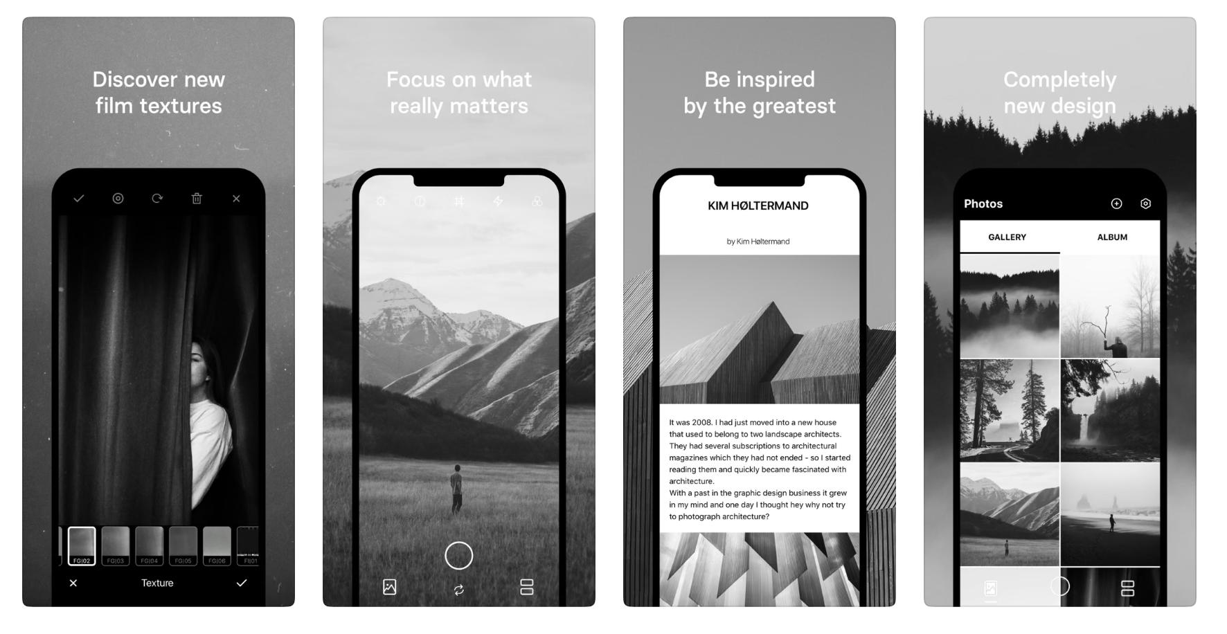 black and white iphone app