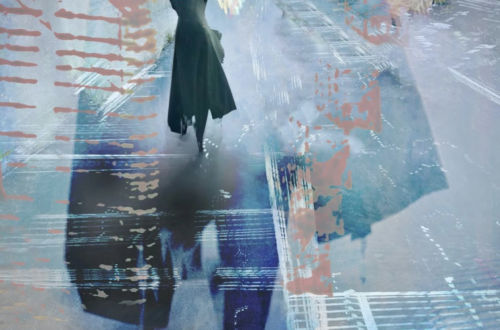 woman walking in street