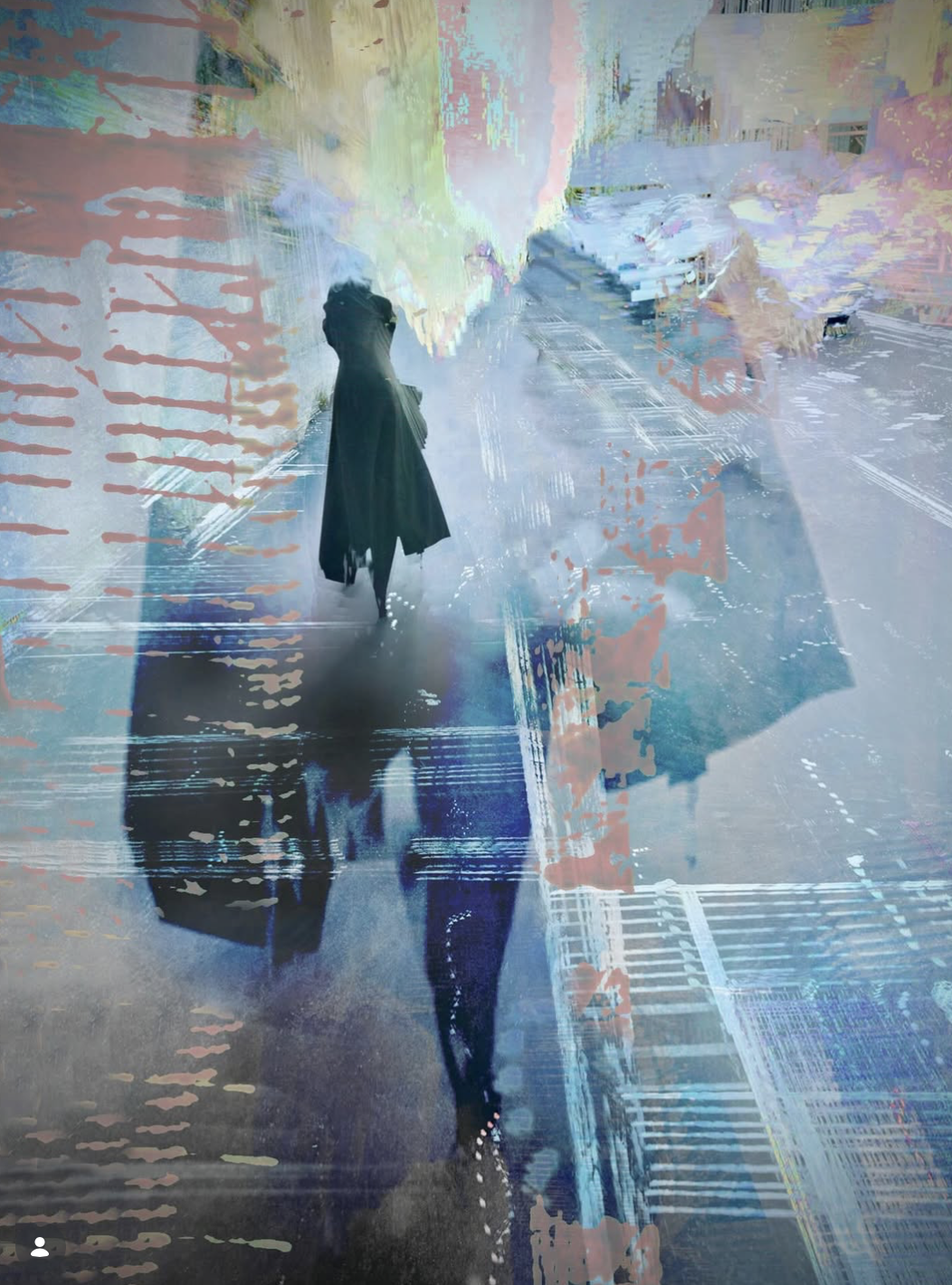 woman walking in street