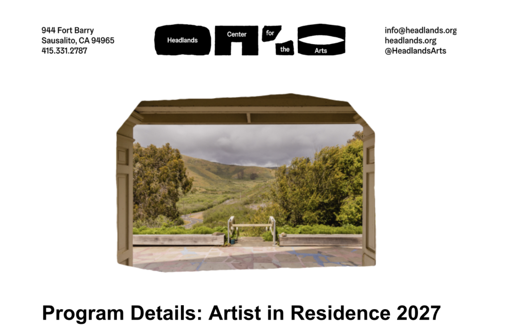 Headlands Center for the Arts residency campus in Sausalito California with landscape views and artist studios