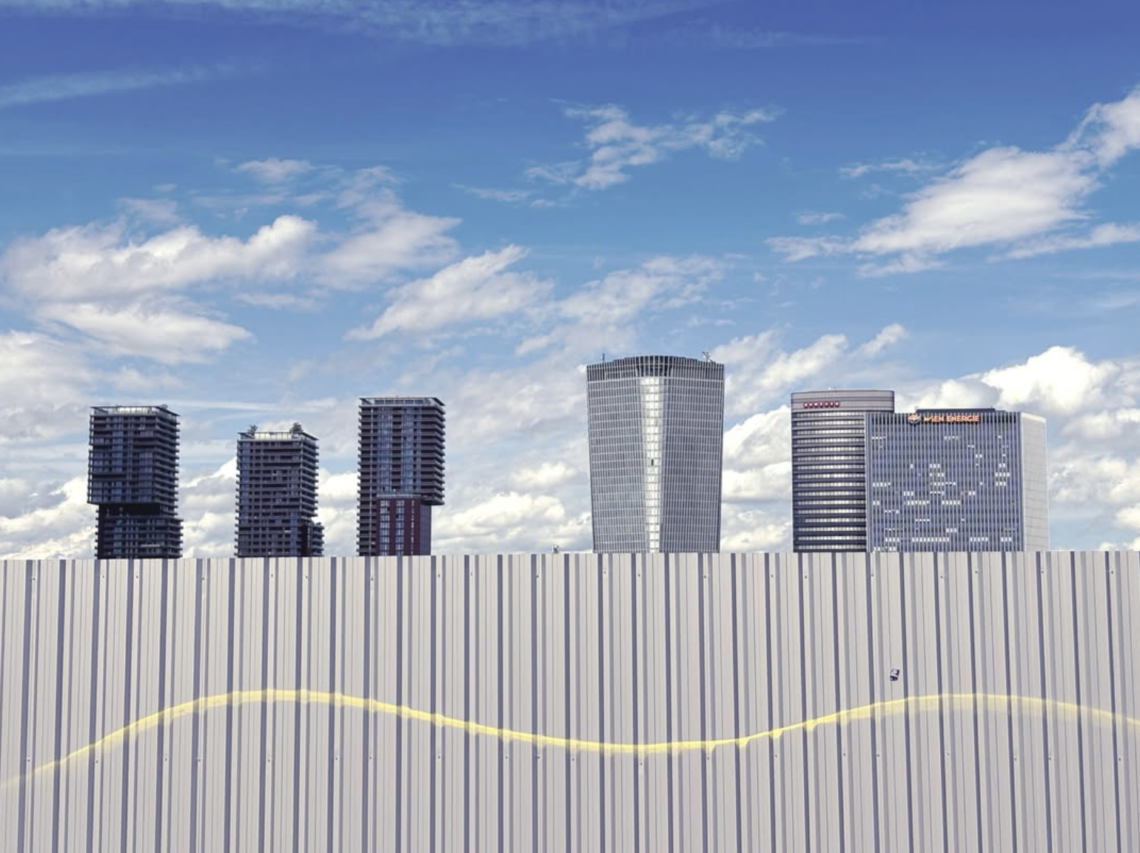 photograph of sky scrapers in Vienna