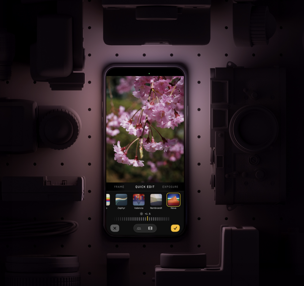 halide app pictured on a mobile phone