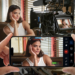 Blackmagic Camera app on iPhone used alongside a professional cinema camera for high-quality mobile filmmaking.