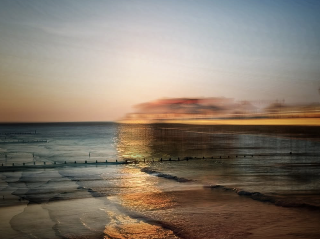 photgraph of cromer pier at sunset